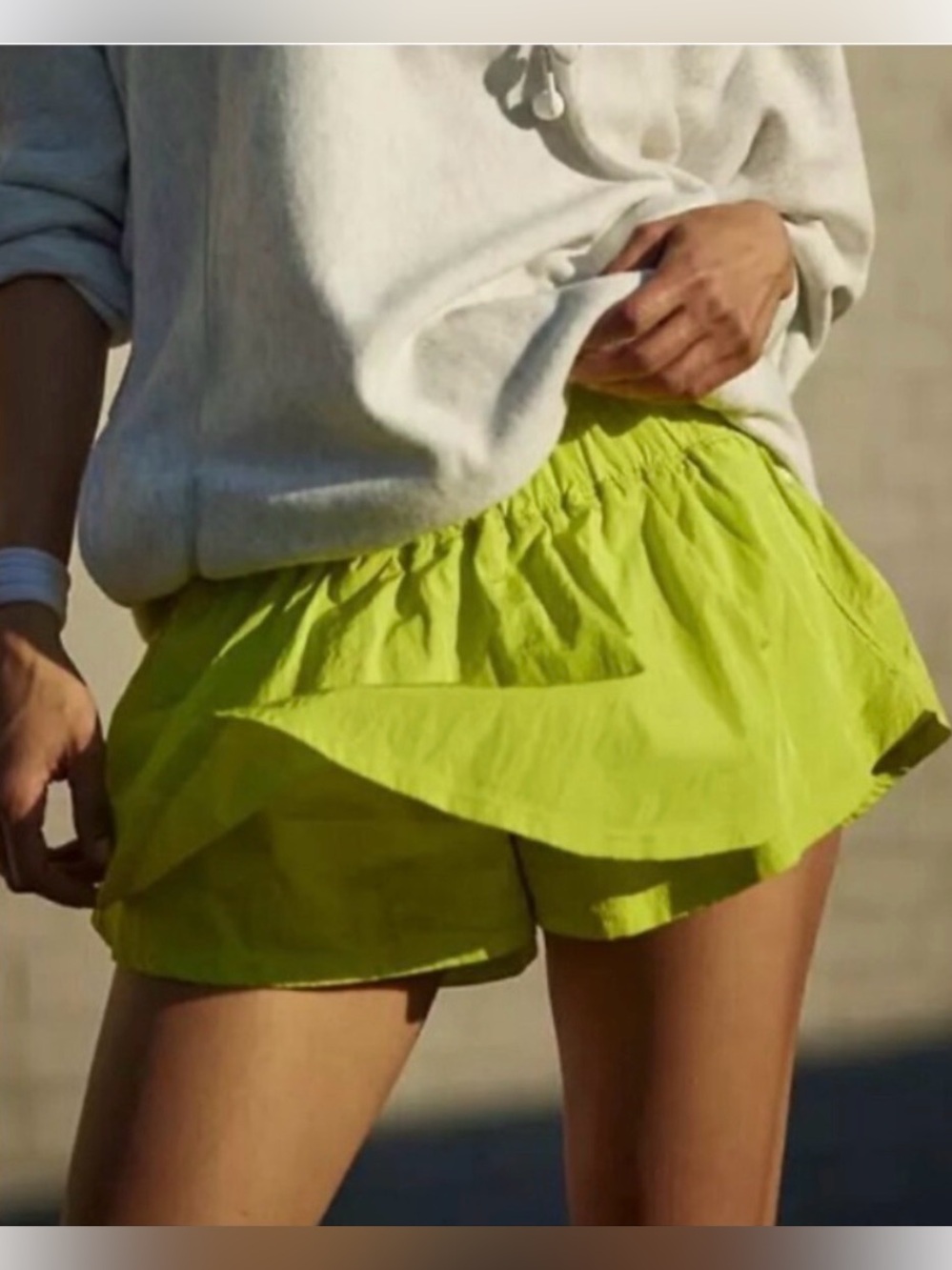 FP Movement Way Home Skort Neon Limelight Green L